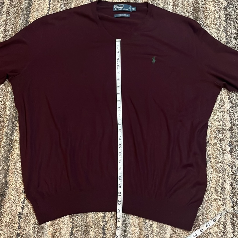 Polo by Ralph Lauren 100% Merino Wool V-Neck Sweater - Picture 4 of 5